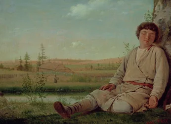 Slapende herdersjongen, 1823-26